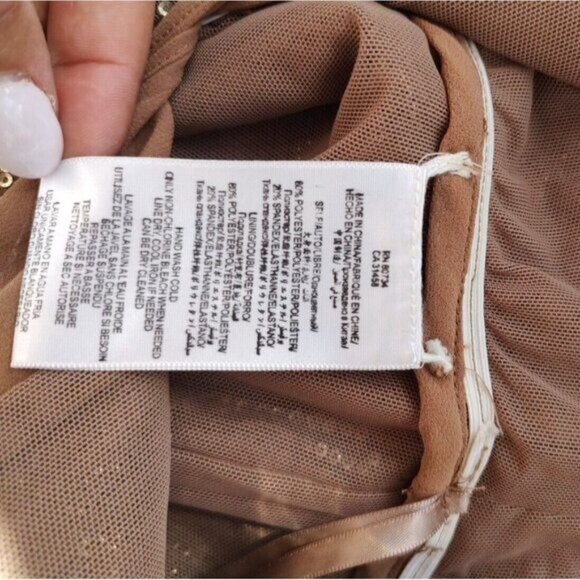 BCBGMaxAzria Gold Sequins Jumpsuit M Cocktail Party Holidays Lowe - Picture 16 of 16